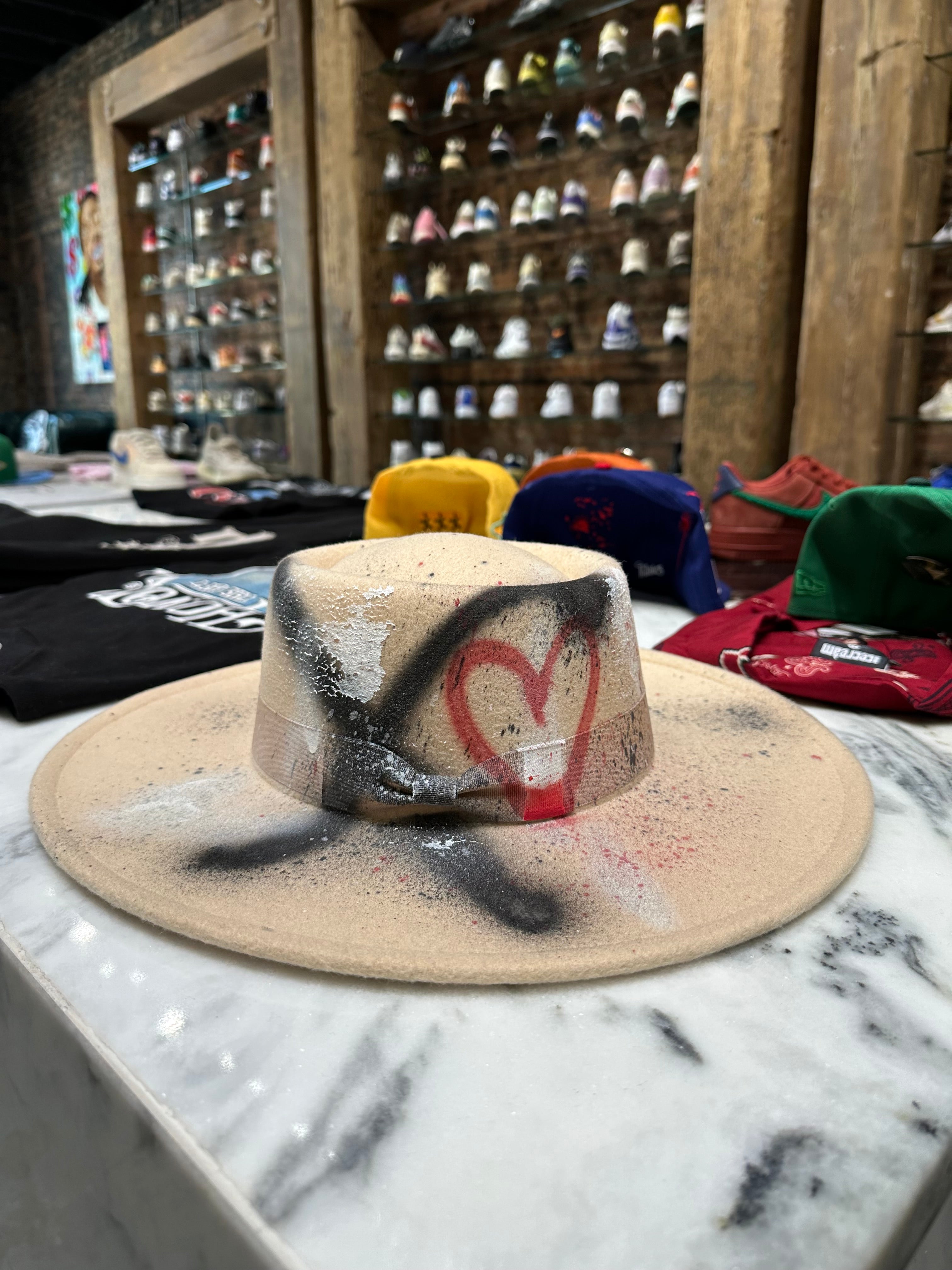 LIMITED NUDE PAINTED FEDORA